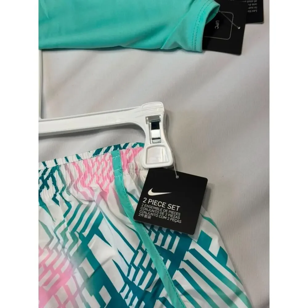 Nike Girls 2-Piece Dri-FIT Performance Set – Tropical Twist – Size 6X